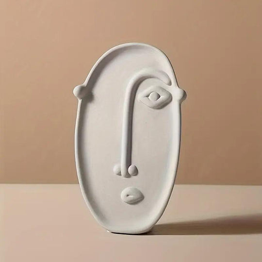 Ceramic Abstract Face Vase