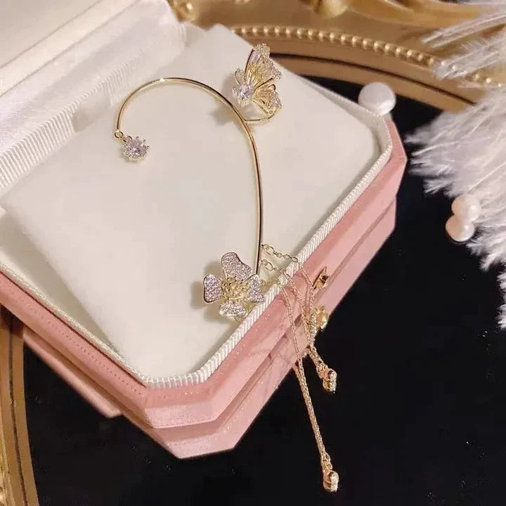 Orecchini a clip con farfalla scintillante – Look di lusso senza piercing alle orecchie