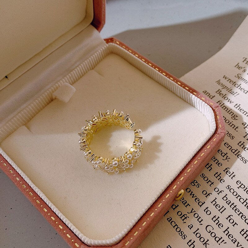 Anello Regolabile con Bella Perla
