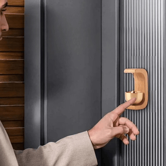 Wooden Wind Chime Doorbell - Wireless Doorbell, Decorative Wind Clock for Entrance & Home Decoration