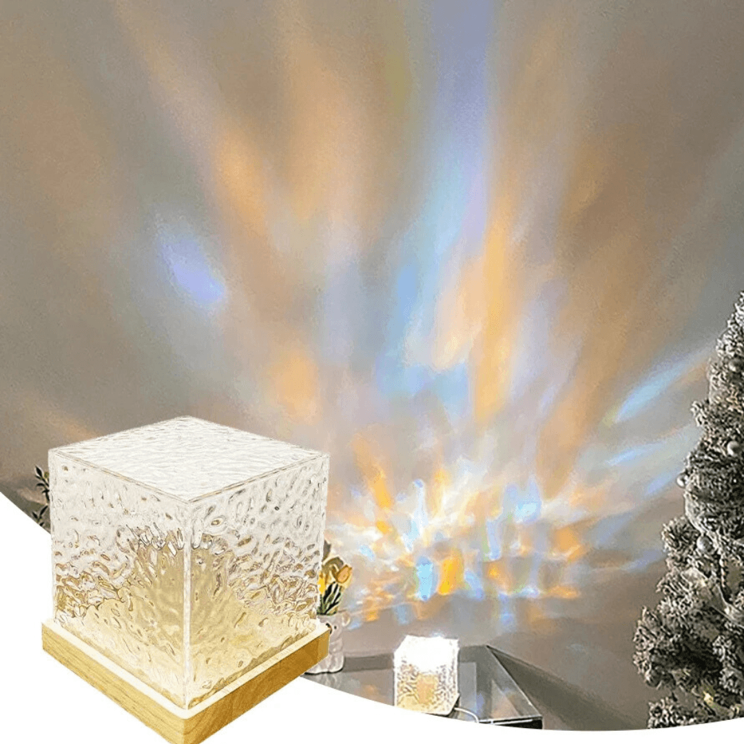 Dynamische Rotierende Water Ripple Projector Nachtlamp | 16 Kleuren Vlam Crystal Lamp voor Woonkamer, Studie & Slaapkamer