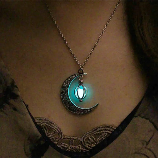 Ciondolo di Pietra Lunare Collana – Eleganza Mistica con Forza Interiore