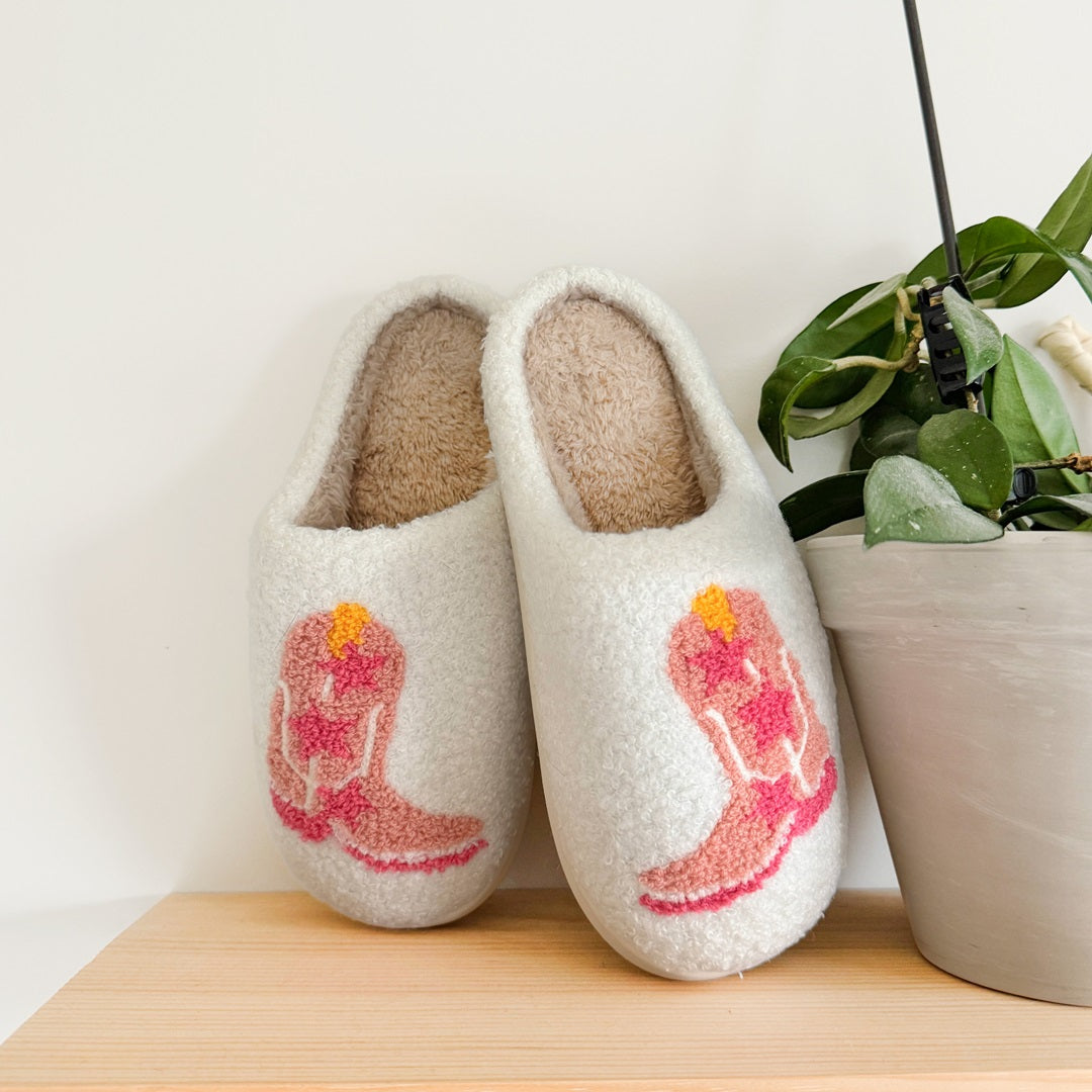 Western Laars Pantoffels | Nieuwigheid Cowboy Thema Huisschoenen