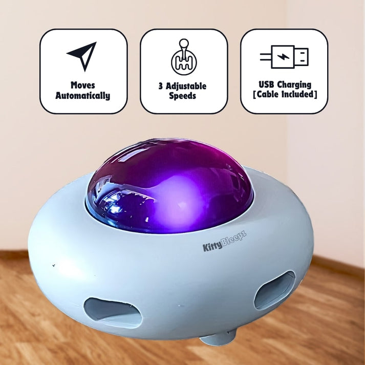 Automatic Cat Toy with Feathers & Hair Collector