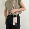 Leren Crossbody Telefoonhoesje met Sleutelkoord en Kaarthouder