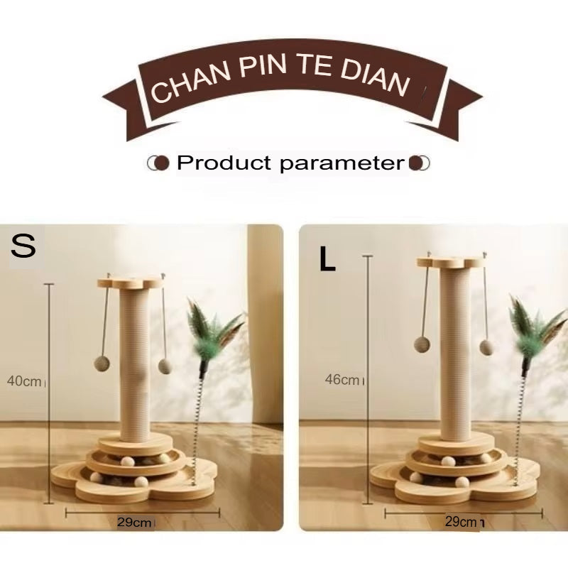 Scratch & Play Legno – Tiragraffi Elegante in Legno Naturale