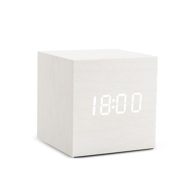 Houten minimalistische LED wekker