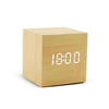 Houten minimalistische LED wekker