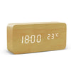 Houten minimalistische LED wekker
