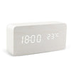 Houten minimalistische LED wekker