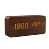 Houten minimalistische LED wekker