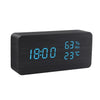 Houten minimalistische LED wekker