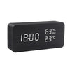 Houten minimalistische LED wekker