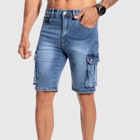 Heren Denim Cargo Shorts – Zomerkleding