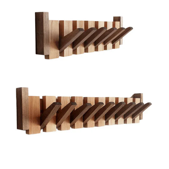 Elegante appendiabiti in legno con design a pianoforte
