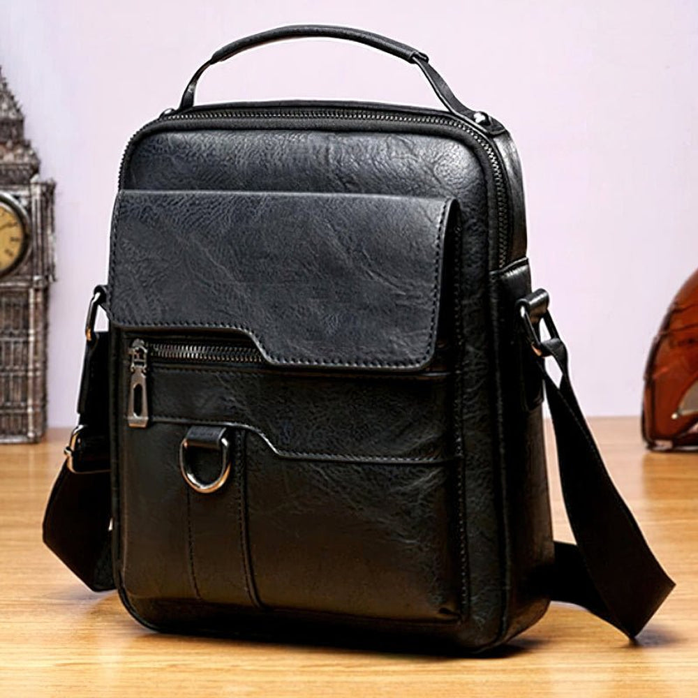 Kleine Leren Crossbody Schoudertas voor Mannen