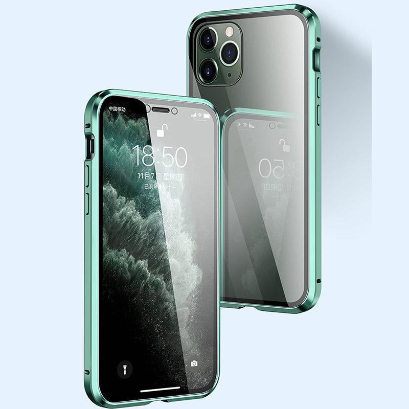 Magnetische 360° Glas Beschermde iPhone hoesje