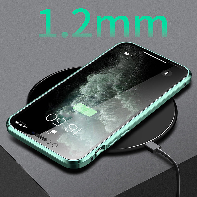 Magnetische 360° Glas Beschermde iPhone hoesje