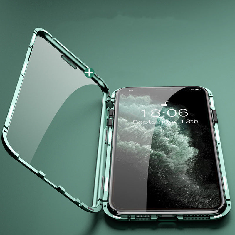 Magnetische 360° Glas Beschermde iPhone hoesje
