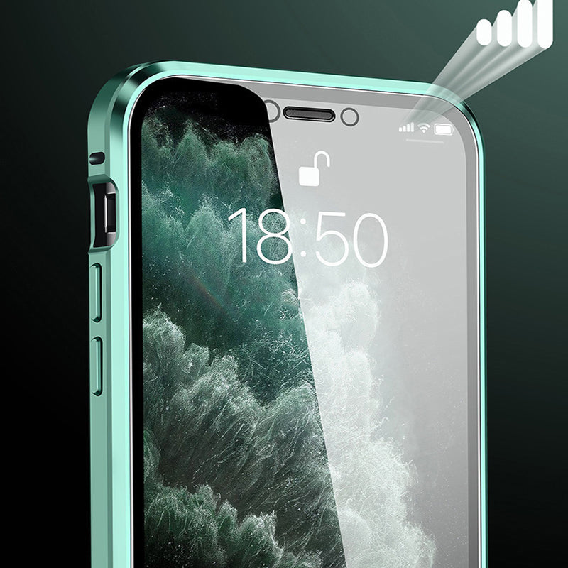 Magnetische 360° Glas Beschermde iPhone hoesje