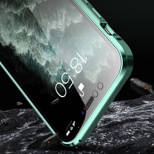 Magnetic 360° Glass Protected iPhone Case