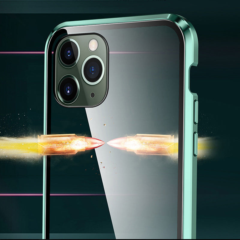Magnetische 360° Glas Beschermde iPhone hoesje