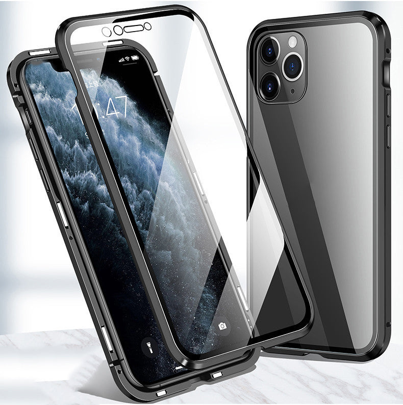 Magnetische 360° Glas Beschermde iPhone hoesje