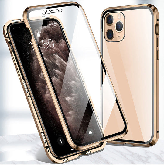 Magnetic 360° Glass Protected iPhone Case