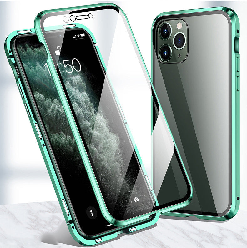 Magnetische 360° Glas Beschermde iPhone hoesje