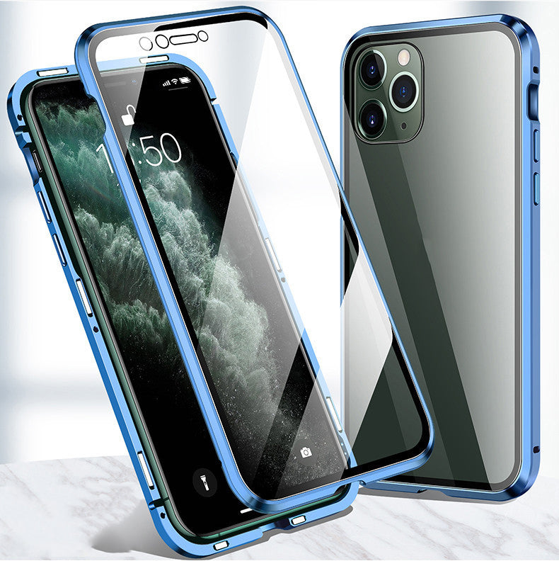 Magnetische 360° Glas Beschermde iPhone hoesje