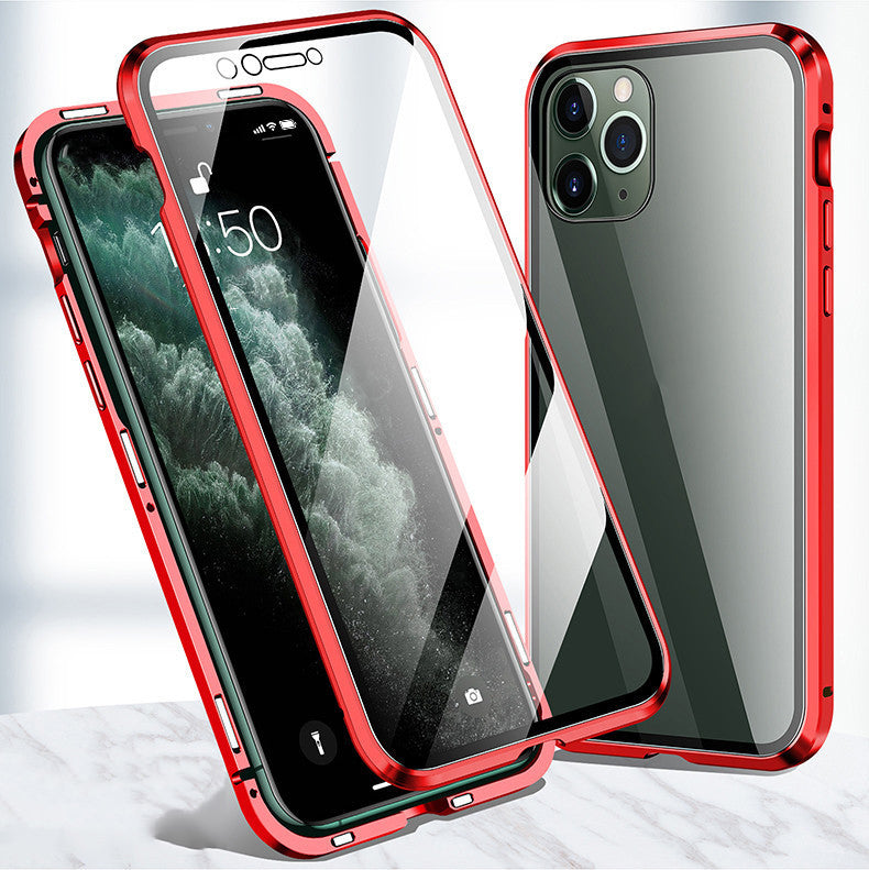 Magnetische 360° Glas Beschermde iPhone hoesje