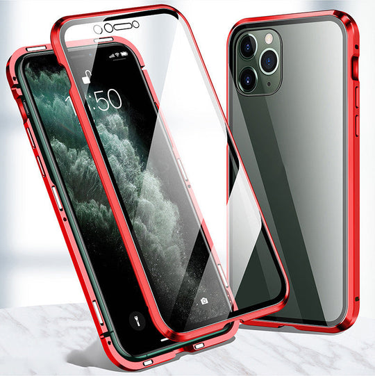 Magnetic 360° Glass Protected iPhone Case