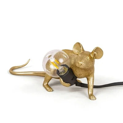 Muis Bureaulamp | Goudkleurige Hars Tafel Accentverlichting