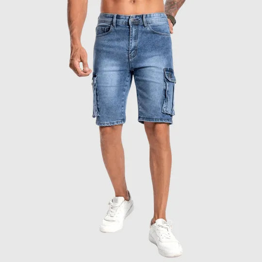 Heren Denim Cargo Shorts – Zomerkleding