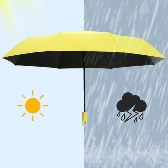 Double self-opening and retractable umbrella with case