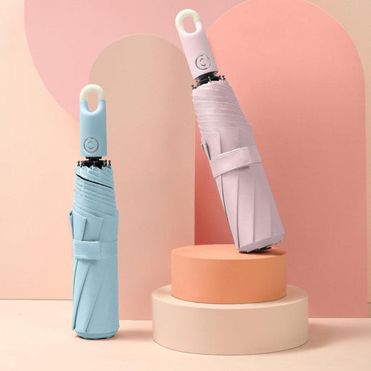 Double self-opening and retractable umbrella with case