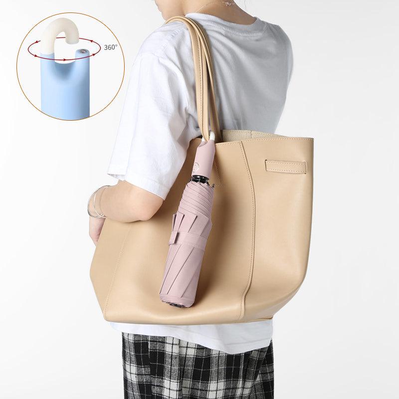Double self-opening and retractable umbrella with case