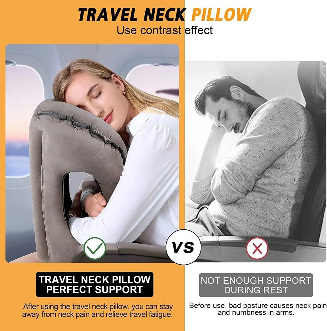 Inflatable Comfort Pillow - Ideal for Traveling, Camping & Relaxing
