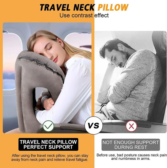 Inflatable Comfort Pillow - Ideal for Traveling, Camping & Relaxing