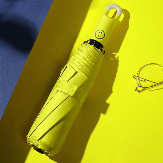 Double self-opening and retractable umbrella with case