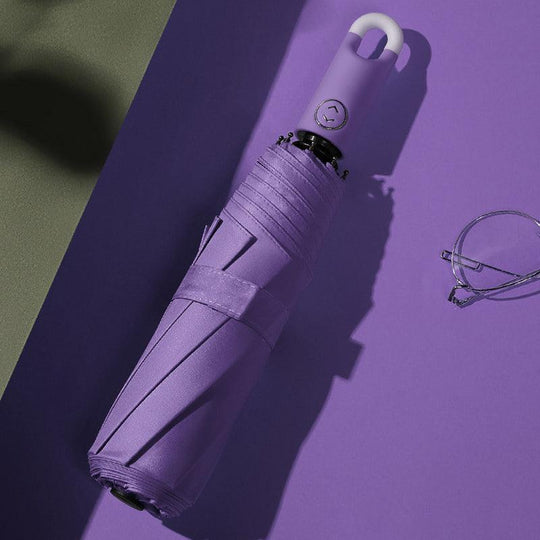 Double self-opening and retractable umbrella with case